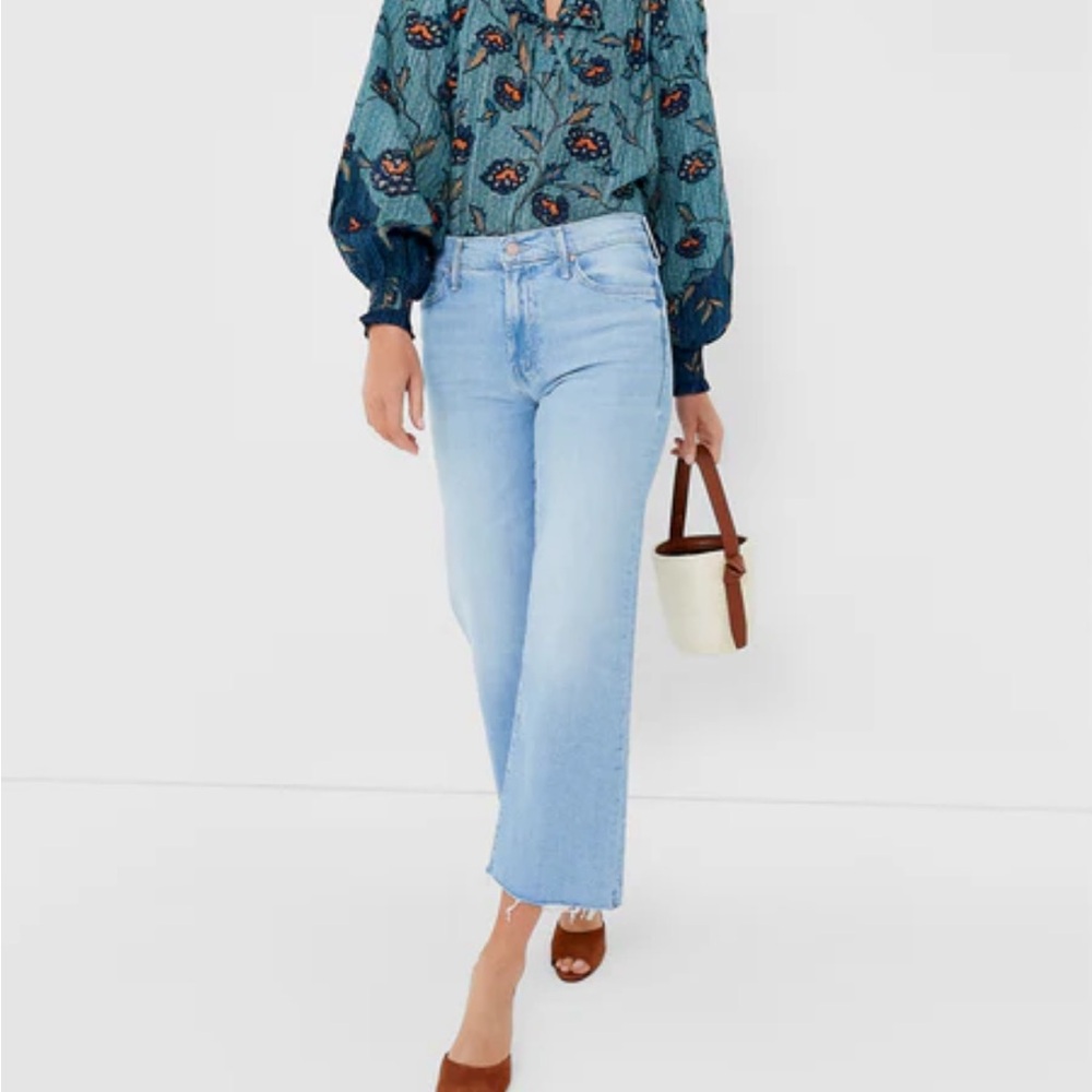 MOTHER Light Wash Straight Leg Jeans